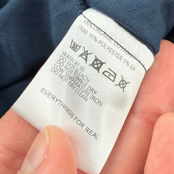 NWT Wales Bonner Men's Organic Jersey Original Tee Crew Neck Navy Blue, Medium - Picture 11 of 15